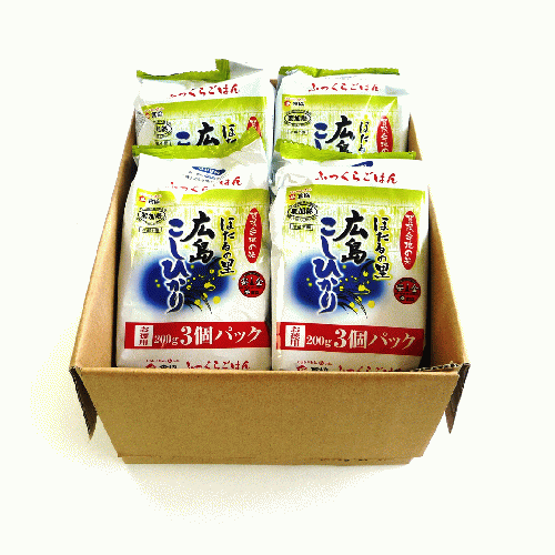 無菌包装米飯　[ほたるの里・広島コシヒカリ]200g×3パック×8入り　送料無料